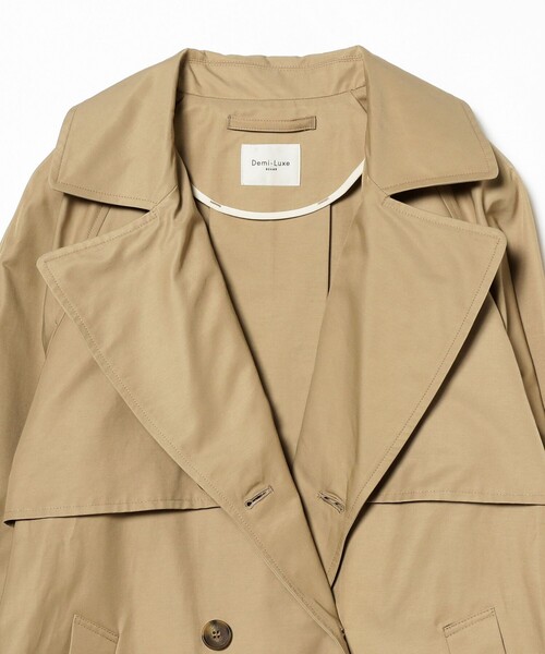 Demi-Luxe BEAMS トレンチコート コート ライト レディース