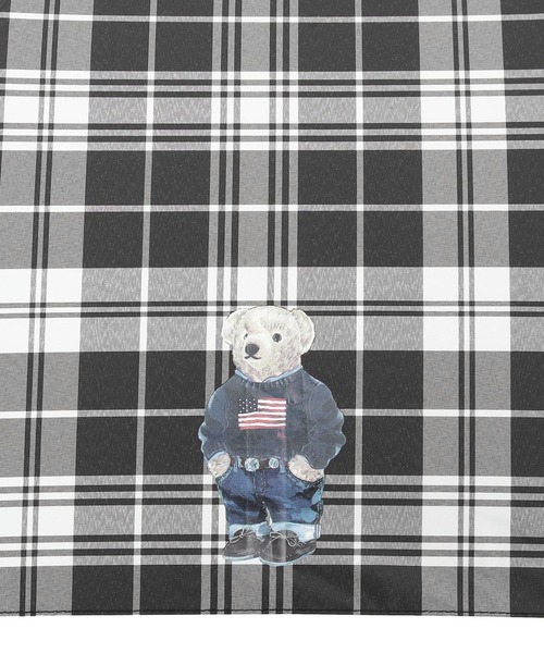 ポロテディベア チェック柄晴雨両用折りたたみパラソル。 POLO RALPH LAUREN（ポロ・ラルフローレン） 折りたたみ傘 折りたたみ