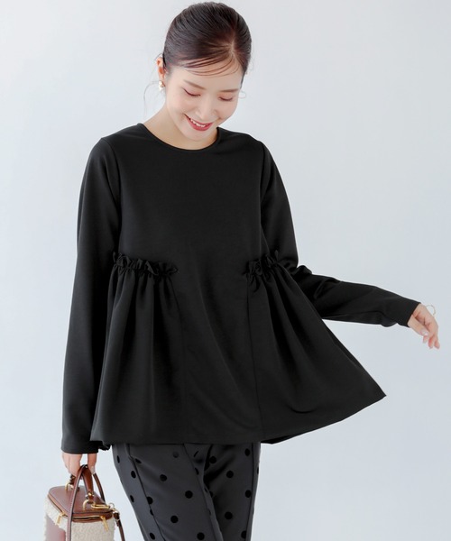 tシャツ ブラッシュドレースペプラムトップス レディース ブラッシュドレースペプラムトップス(ブラウス・シャツ)｜TOPS
