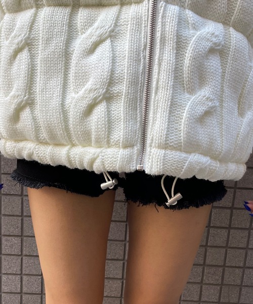 Lace Ladies ジャケット ノーカラージャケット フラップポケット