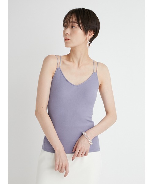 tシャツ 「emmi atelier」カップ付きリブキャミソール レディース