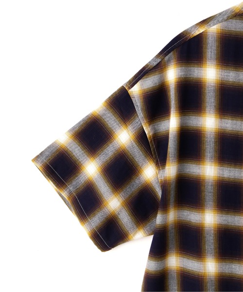 ブラウス シャツ 「WEB＆限定」WHITELAND/ホワイトランド/OWL/OMBRE CHECK SSH レディース メンズ WHITELAND ブラウス シャツ 「WEB＆DEPOT限定」WHITELAND