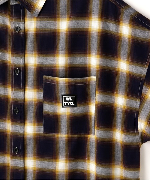 ブラウス シャツ 「WEB＆限定」WHITELAND/ホワイトランド/OWL/OMBRE CHECK SSH レディース メンズ WHITELAND ブラウス シャツ 「WEB＆DEPOT限定」WHITELAND