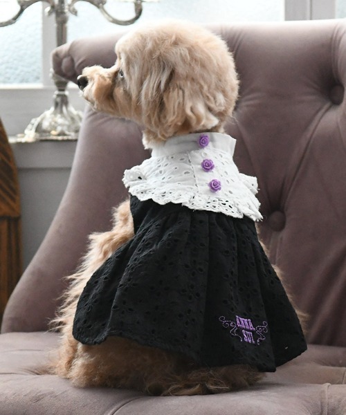 ANNA SUI 犬 服 SUI/アイレットフリルワンピース : ZOZOTOWN
