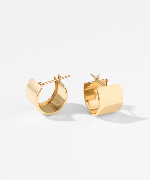 Jewel closet by L&Co. ピアス K18 ワイド フープ レディース