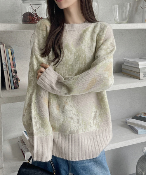 machatt マチャット　フラワー　シャギー　ニット　セーター ショルダーフラワーシャギーニット[品番：MKSW0060789]｜MURUA