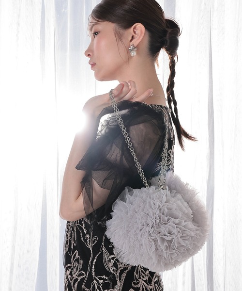 あ　美品　フルラ　編み込み　チェーンショルダー パーティーバッグ dm-abst057.jpg