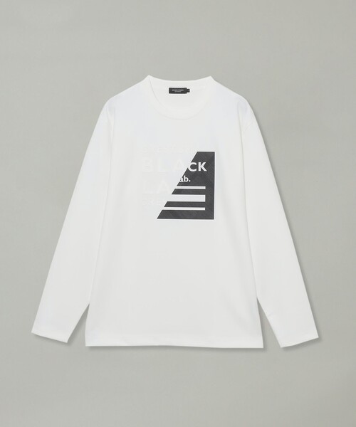 BLACK LABEL CRESTBRIDGE 長袖Tシャツ M 希望価格価格品 BLACK LABEL CRESTBRIDGE tシャツ 「BLACK lab.」ロゴ