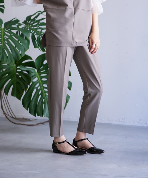 スラックス パンツ タックテーパードパンツ レディース | nearness | 11