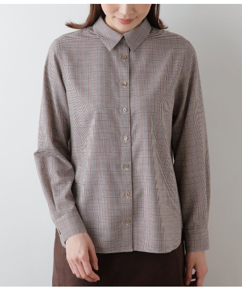 【超美品】NEWYORKER。 長袖チェックブラウス 洗える フリル 11号 ファッション通販のNY.ONLINE