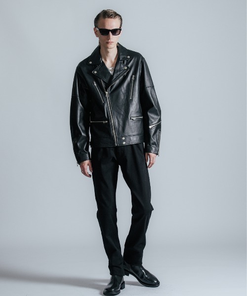 s*n様 CRIMIE シングルライダース ジャケット カウレザー ブラック L CRIMIE クライミー レザー ジャケット シングルライダース L牛革