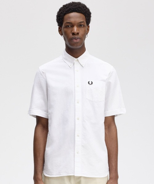 FRED PERRY 半袖シャツ FRED PERRY シャツ Oxford Shirt／オックスフォード半袖シャツ