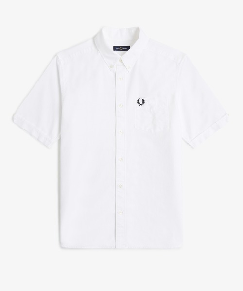 FRED PERRY 半袖シャツ FRED PERRY 「FRED PERRY」 チェック柄半袖シャツ S ネイビー