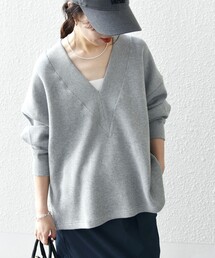 SHIPS any tシャツ any:「手洗い可能」サカリバ 深Vネック