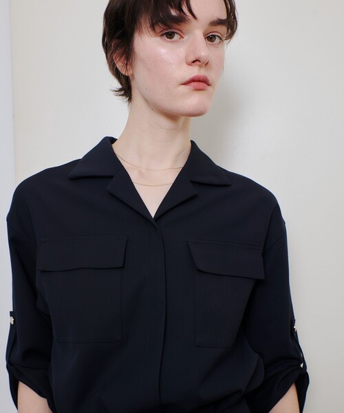 お決まり品　allureville 　シャツ　カルゼターンバックシャツ CRISPYカルゼターンバックシャツ|allureville OFFICIAL SITE / ONLINE