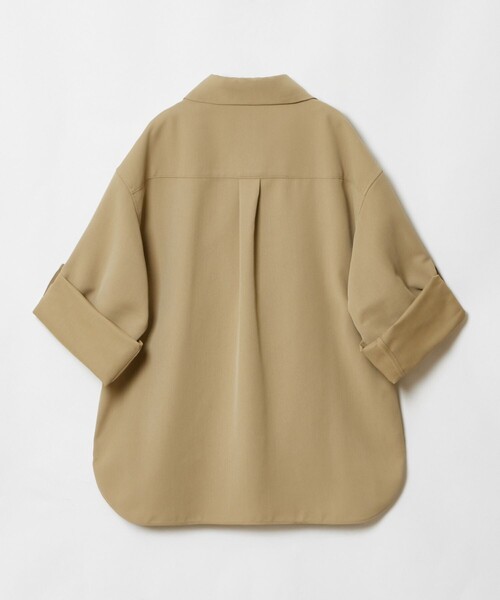 お決まり品　allureville 　シャツ　カルゼターンバックシャツ allureville（アルアバイル） ブラウス シャツ CRISPYカルゼターン