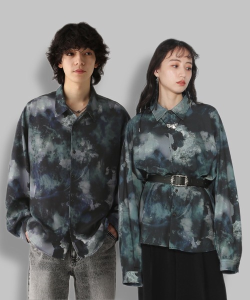 HARE シャツ 「WEB限定」マルチマテリアルパターンシャツ(HARE