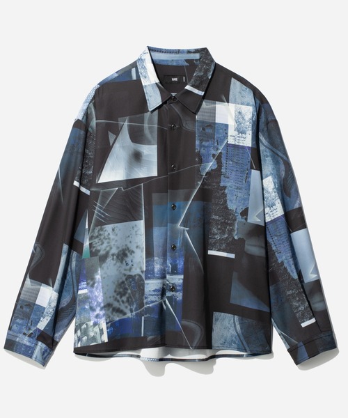 HARE 【WEB限定】マルチマテリアルパターンシャツ SS セール】【WEB限定】マルチマテリアルパターンシャツSS(HARE