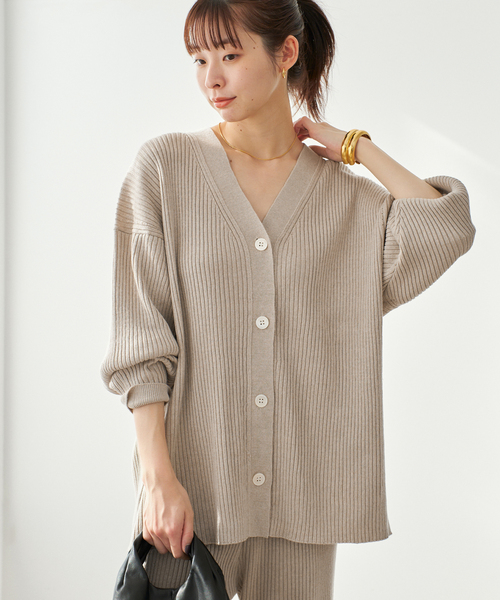 plage（プラージュ） カーディガン jazz linen rib カーディガン