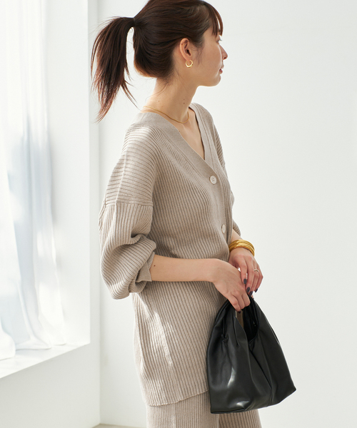 plage（プラージュ） カーディガン jazz linen rib カーディガン