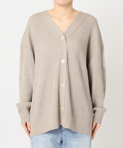 タグ付き　Plage jazz linen rib カーディガン　ベージュ jazz linen rib カーディガン（カーディガン）｜Plage