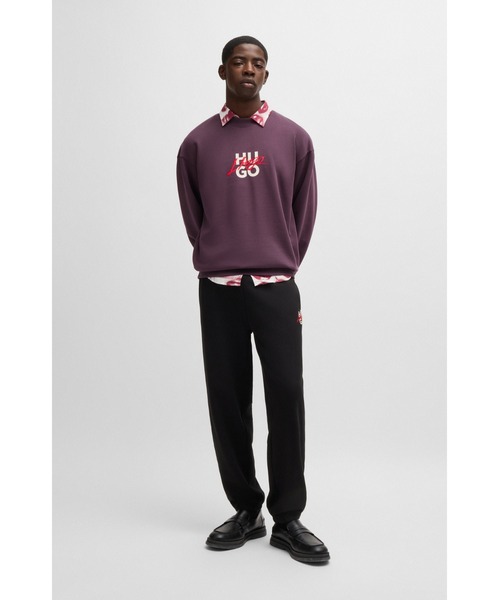 【リラックス感と洗練されたデザイン】Hugo Boss スウェット BOSS リラックスフィット スウェットシャツ Size XL