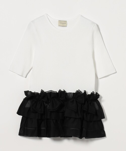 ユナイテッドアローズ　ペプラムニット UNITED ARROWS ニット セーター リボン ペプラム レディース