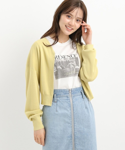 Andemiu（アンデミュウ） カーディガン 「洗える」ZIPカーディガン