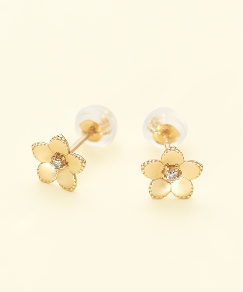 Jewel closet by L&Co. ピアス K10 フラワー モチーフ ピアス