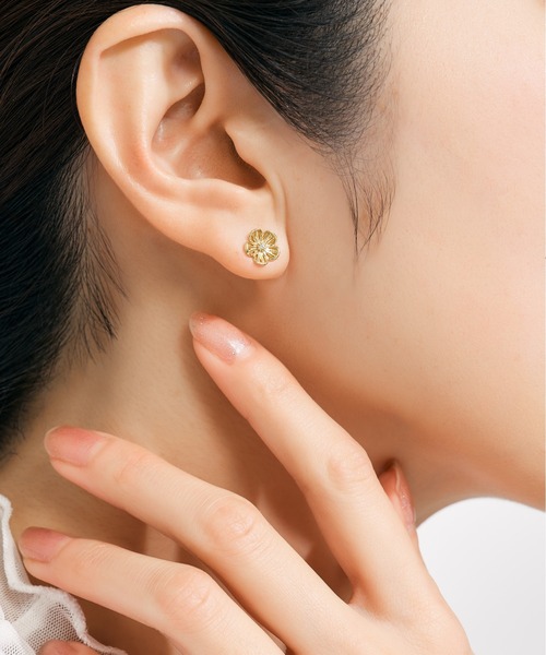 Jewel closet by L&Co. ピアス K10 フラワー モチーフ ピアス