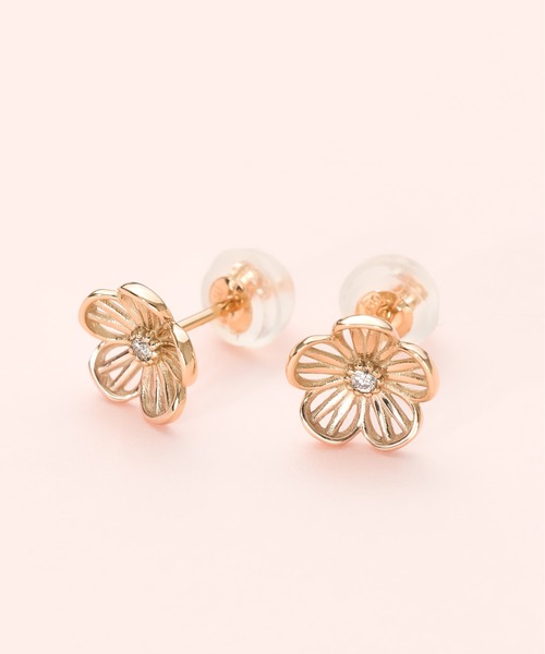 Jewel closet by L&Co. ピアス K10 フラワー モチーフ ピアス