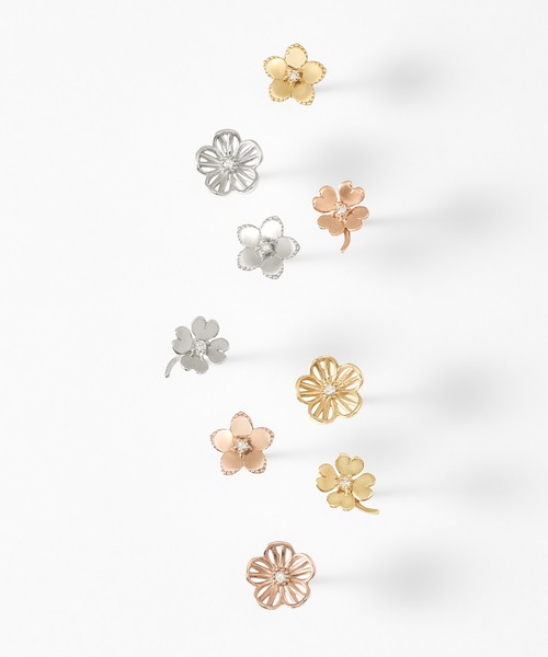 Jewel closet by L&Co. ピアス K10 フラワー モチーフ ピアス