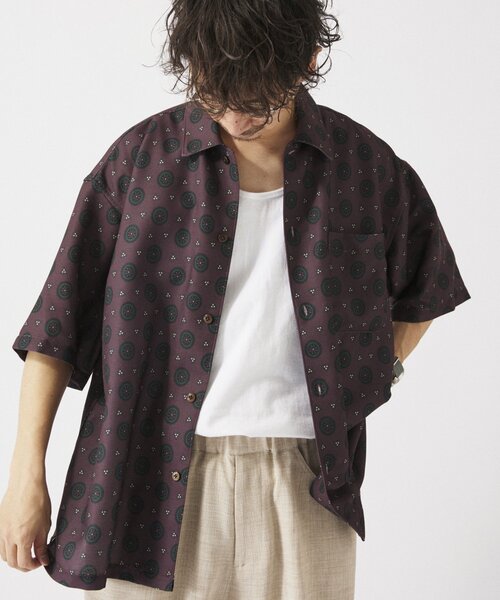 JOURNAL STANDARD relume シャツ ホールパターンプリント 半袖
