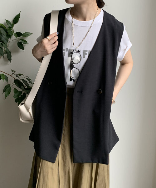 DouDou ベスト ジレ 「WEB限定」接触冷感ベスト レディース