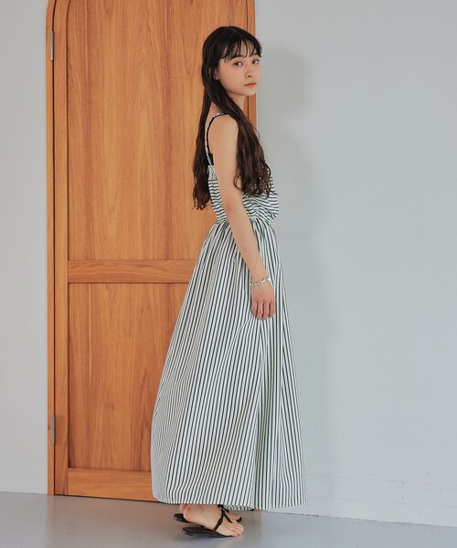 EMMEL REFINES ワンピース　水着 EMMEL REFINES＞EM ドロストスリーブ ティアード ワンピース