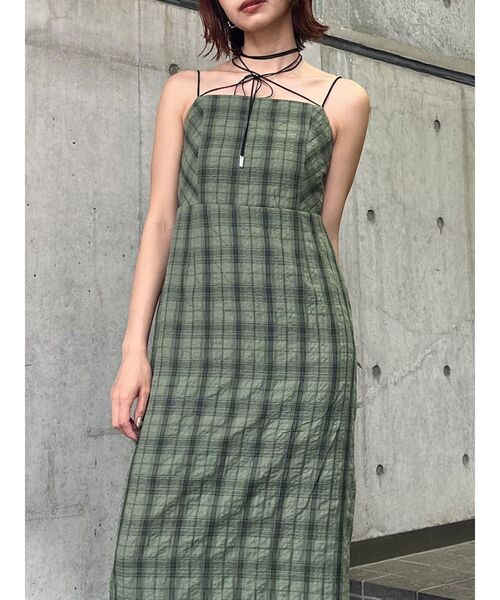 MURUA 2WAYチェックキャミワンピース 【WEB限定】 MURUA ワンピース 「WEB限定」2WAYチェックキャミワンピース