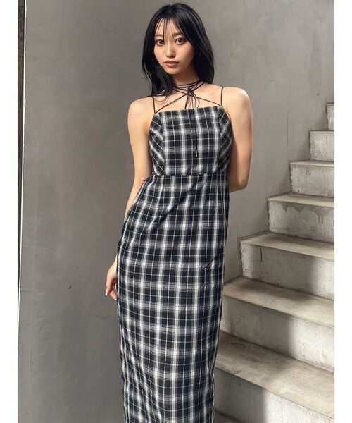 MURUA 2WAYチェックキャミワンピース 【WEB限定】 MURUA ワンピース 「WEB限定」2WAYチェックキャミワンピース