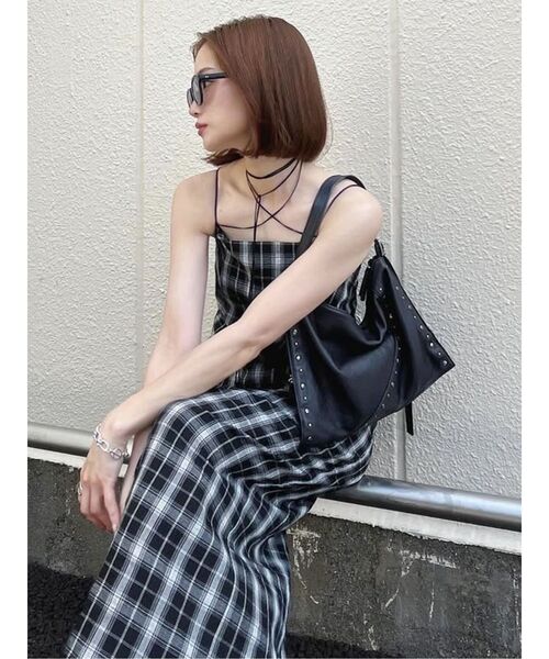 MURUA ワンピース 「WEB限定」2WAYチェックキャミワンピース