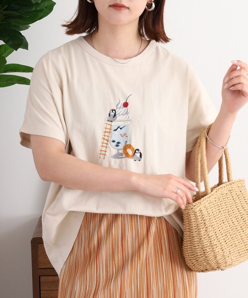 tシャツ EMAGO 切替え袖ギャザードルマンT レディース Emago tシャツ EMAGO 切替え袖ギャザードルマンT レディース