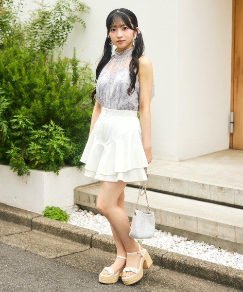 rienda（リエンダ） スカート 「AKB48 秋山由奈さん着用」レイヤード