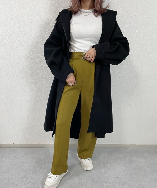 「nemne store」 ステンカラーコート MEDIUM ブラウン レディース_画像5