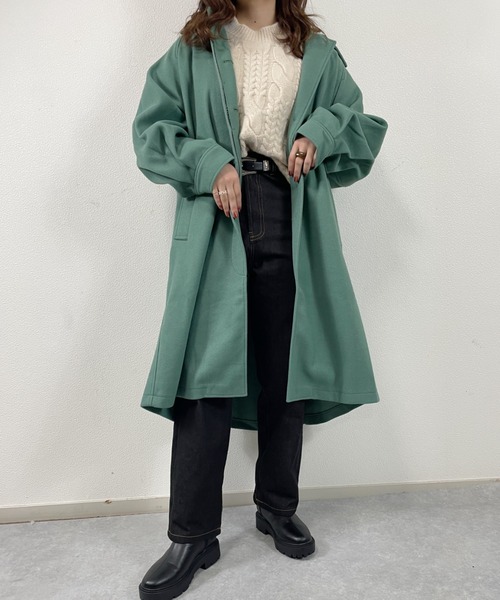 「nemne store」 ステンカラーコート MEDIUM ブラウン レディース_画像8