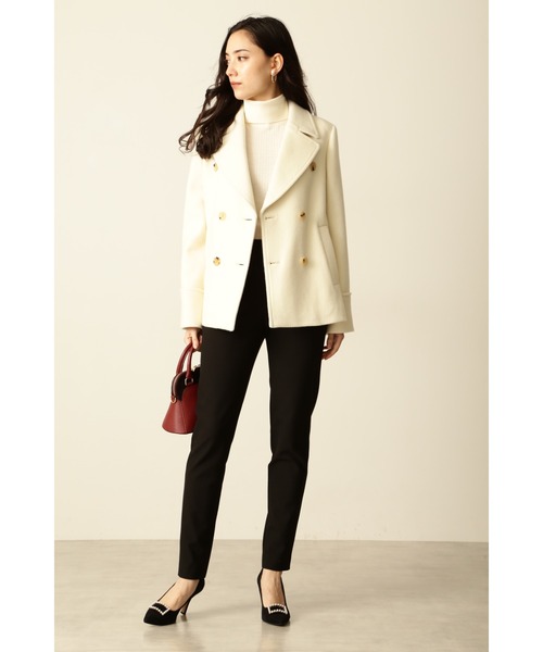 「PINKY&DIANNE」 ピーコート 36 ホワイト レディース_画像3