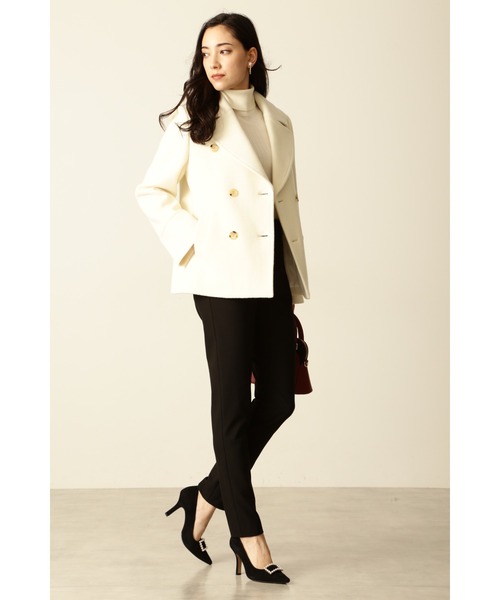 「PINKY&DIANNE」 ピーコート 36 ホワイト レディース_画像4