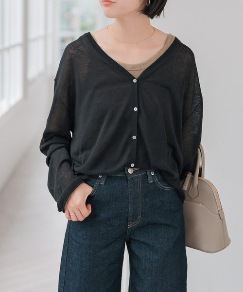 Spick＆Span カーディガン シアーカーディガン レディース