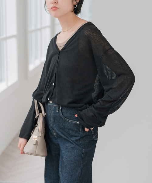 Spick＆Span カーディガン シアーカーディガン レディース