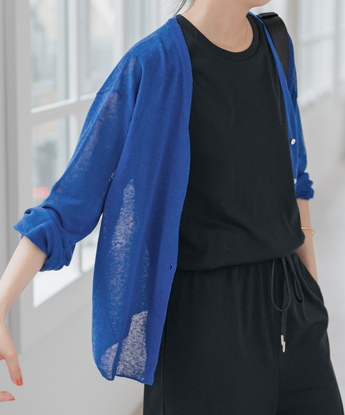 Spick＆Span カーディガン シアーカーディガン レディース