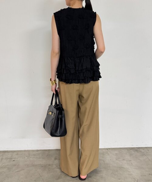 HOWDY 2way frill gilet フリルジレ howdy 2way frill gilet ハウディ フリルジレ ジレ 黒