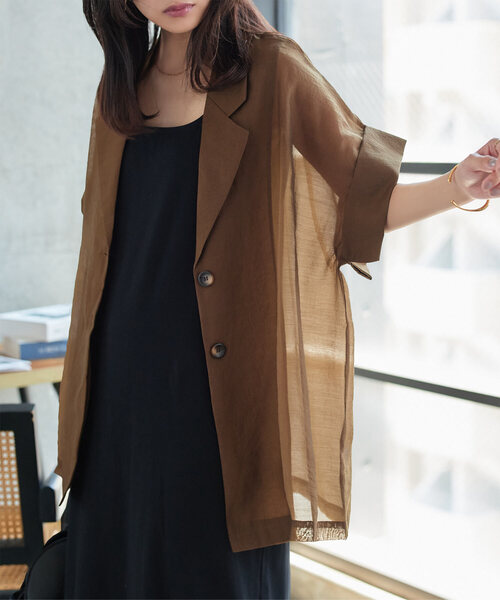 【新品】DRESSLAVE シアージャケット KOBE LETTUCE シアージャケット レディース テーラード 羽織り