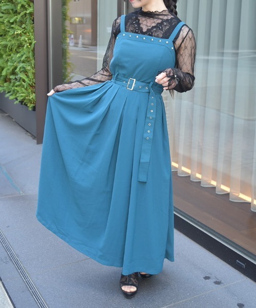 星屑　Horoscope　ジャンパースカート axes femme ジャンパースカート スタッズジャンスカ : ZOZOTOWN